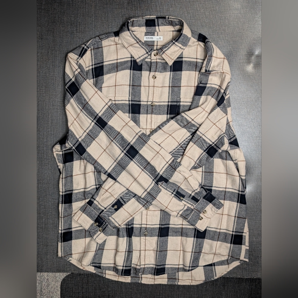 Plaid Button-Up Shirt